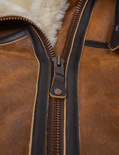 Aron - Veste Bomber avec Capuche en Fourrure