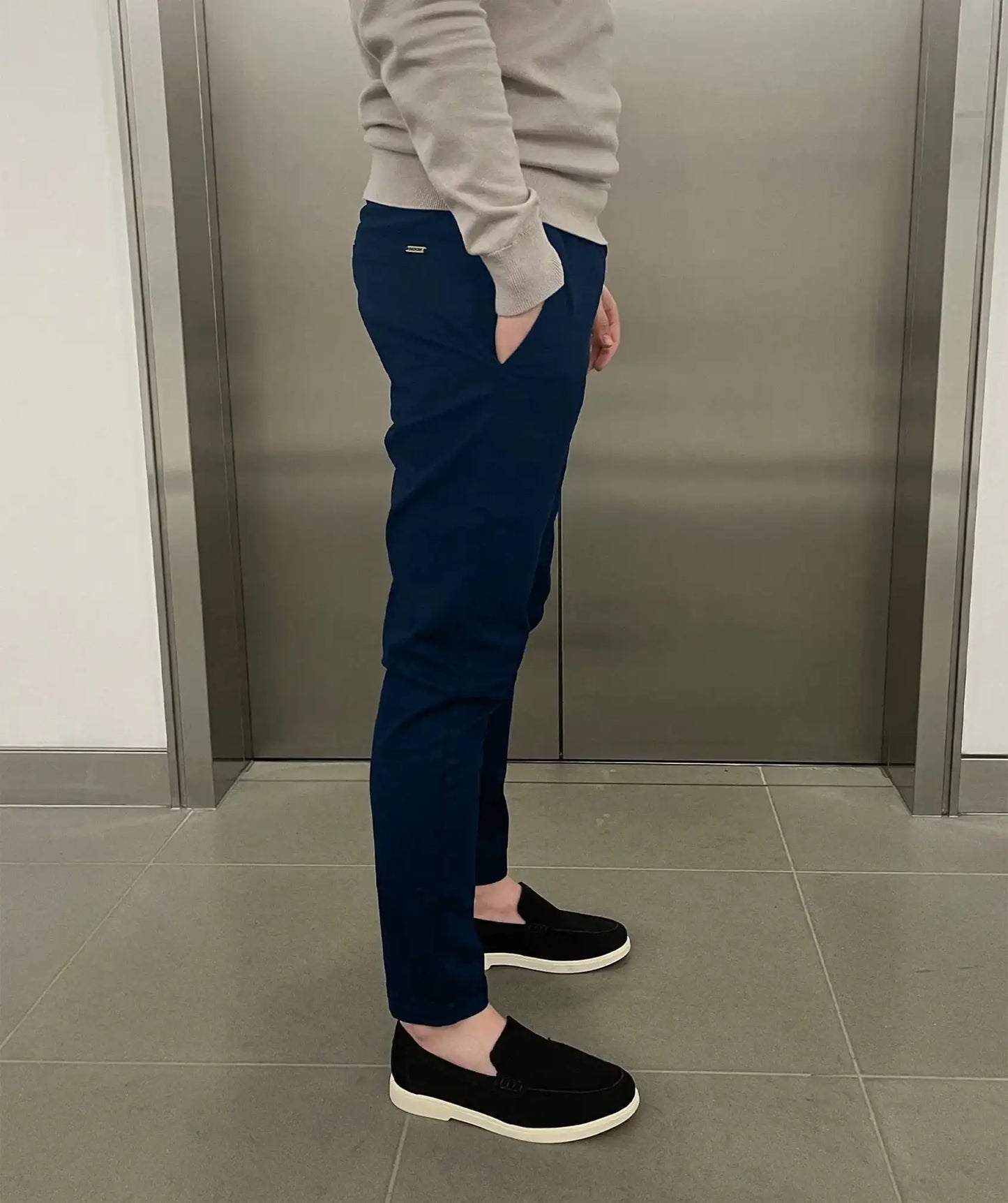 Maxime | Pantalons chino élastiques slim de luxe