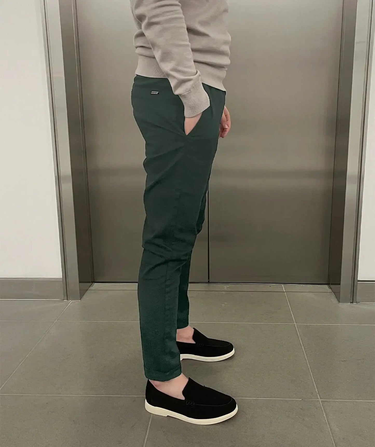 Maxime | Pantalons chino élastiques slim de luxe