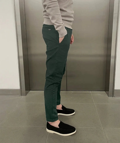 Maxime | Pantalons chino élastiques slim de luxe