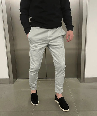 Maxime | Pantalons chino élastiques slim de luxe