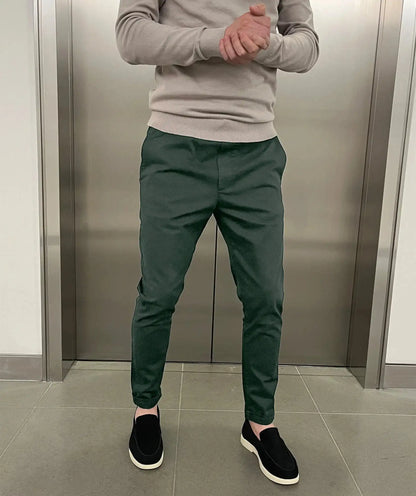Maxime | Pantalons chino élastiques slim de luxe