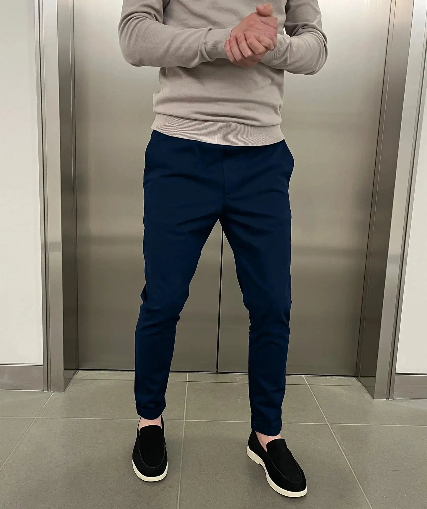 Maxime | Pantalons chino élastiques slim de luxe