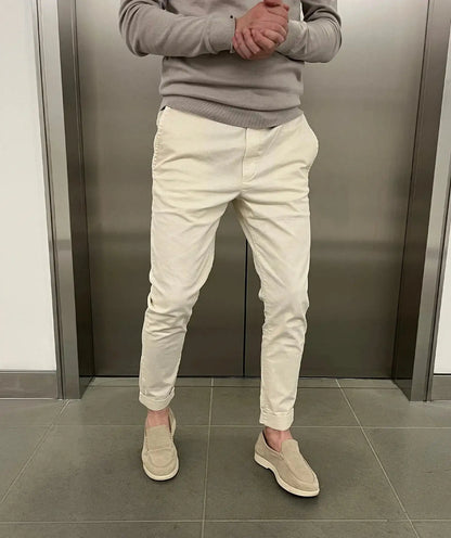Maxime | Pantalons chino élastiques slim de luxe