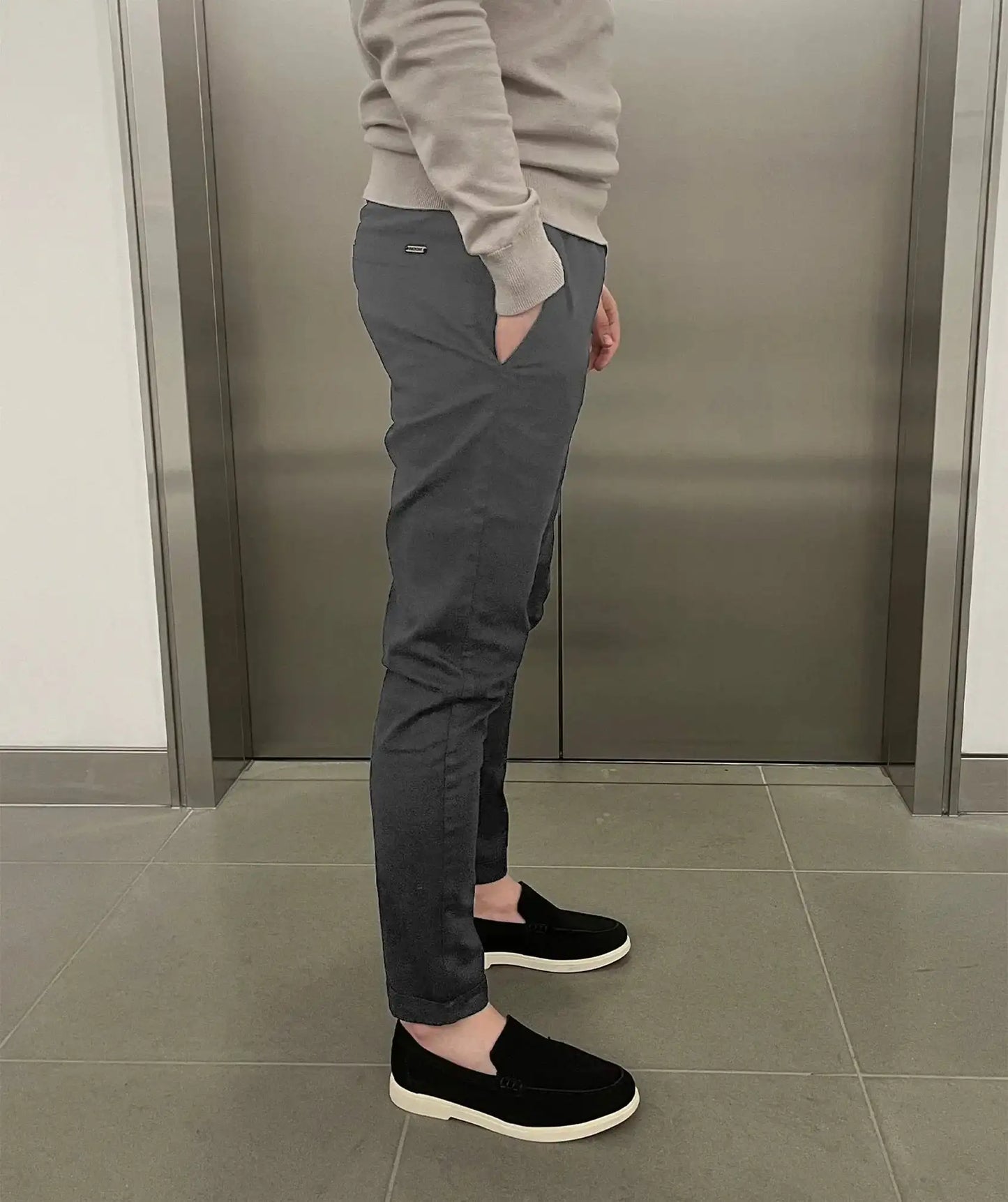 Maxime | Pantalons chino élastiques slim de luxe