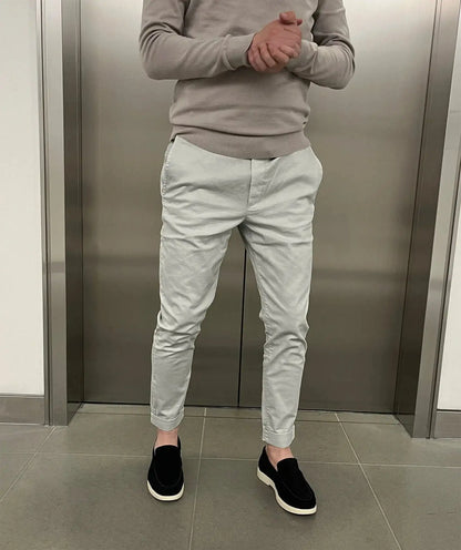 Maxime | Pantalons chino élastiques slim de luxe